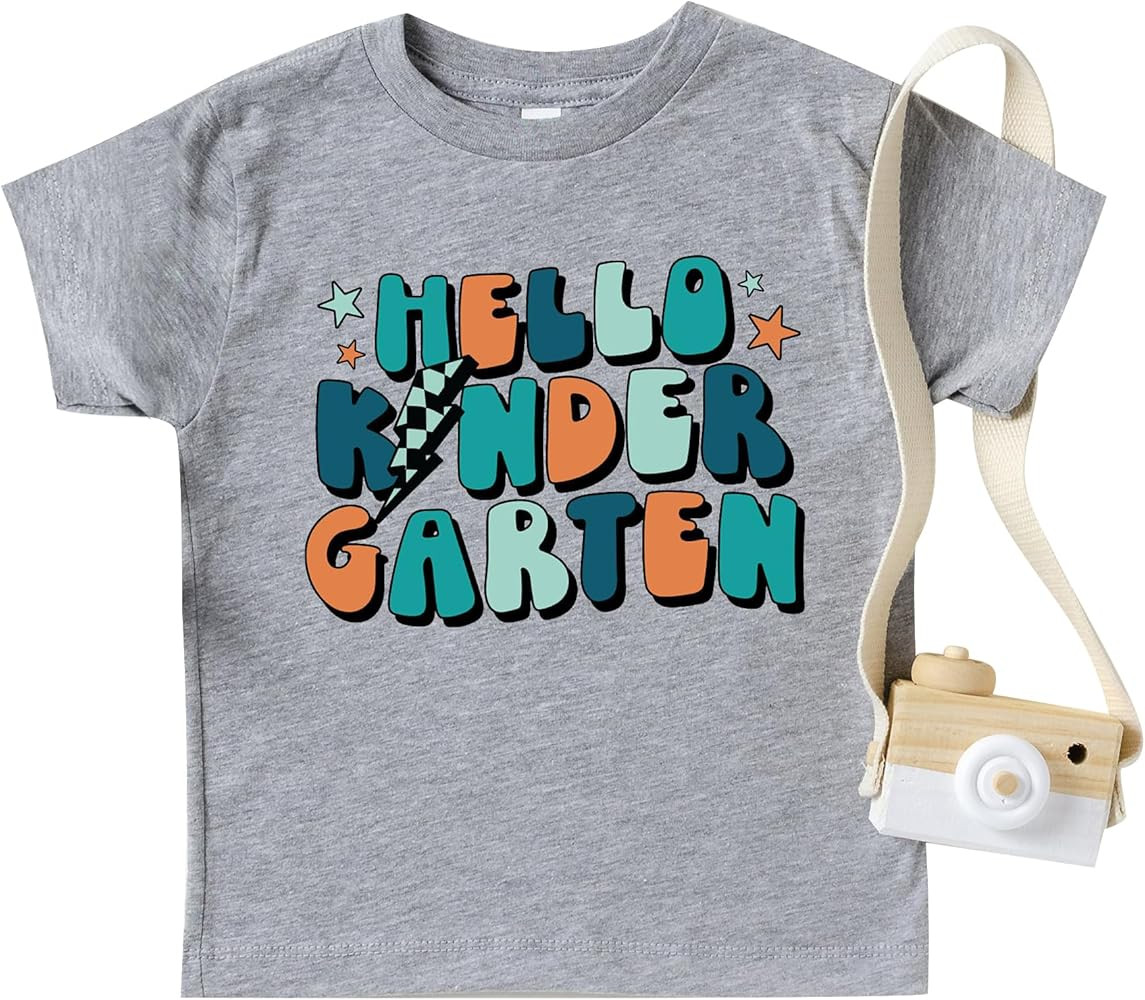 FAYALEQ Rollin Into Kindergarten Shirt Boys Girls First Day of School Tee Skateboard Back to Scho... | Amazon (US)