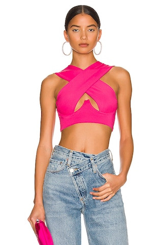 superdown Kacie Cross Over Top in Hot Pink from Revolve.com | Revolve Clothing (Global)