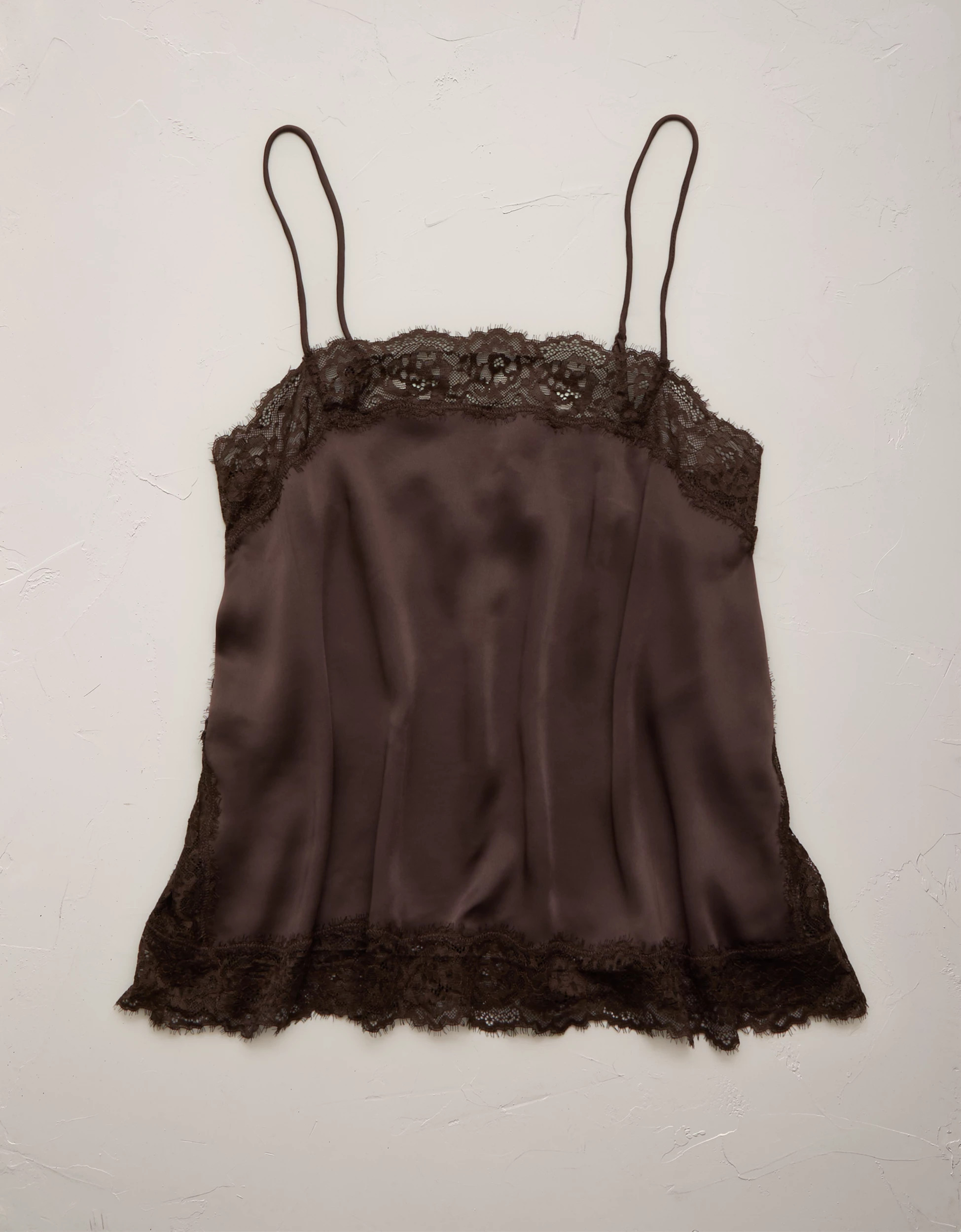 New AE77 Satin Slip Lace Cami Top | American Eagle Outfitters (US & CA)