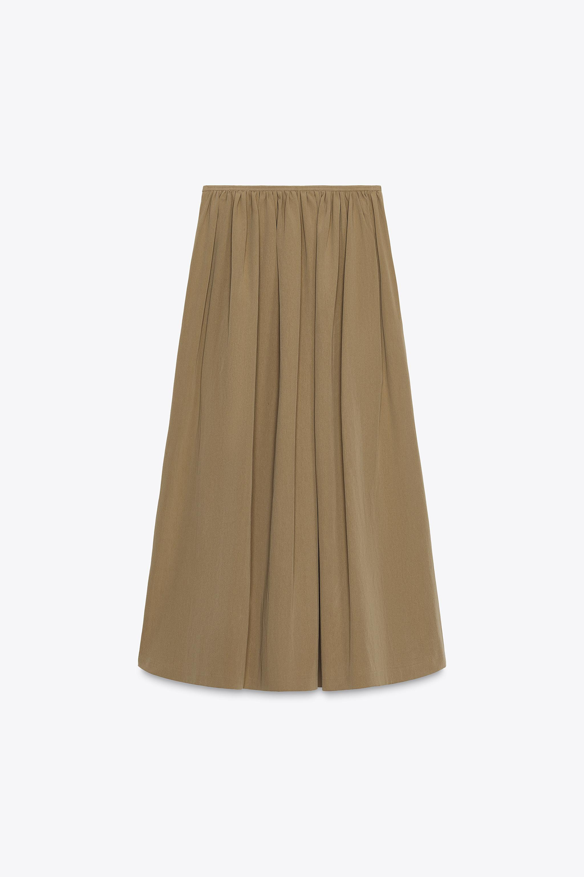 ZW COLLECTION CAPE MIDI SKIRT | Zara US