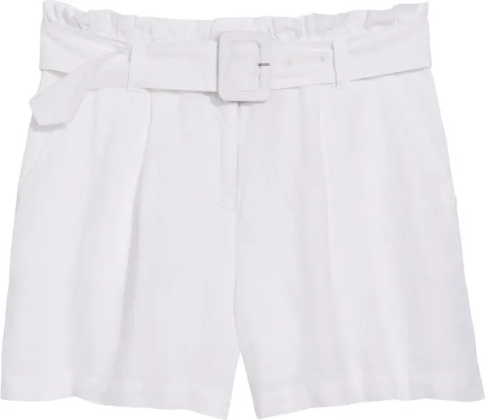 Belted Linen Shorts | Nordstrom