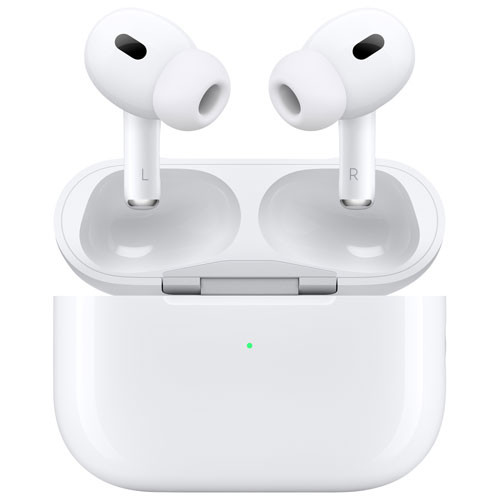 Apple AirPods Pro (2nd generation) In-Ear Noise Cancelling Truly Wireless Headphones - White | Best Buy Canada