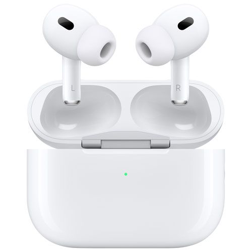 Apple AirPods Pro (2nd generation) In-Ear Noise Cancelling Truly Wireless Headphones - White | Best Buy Canada