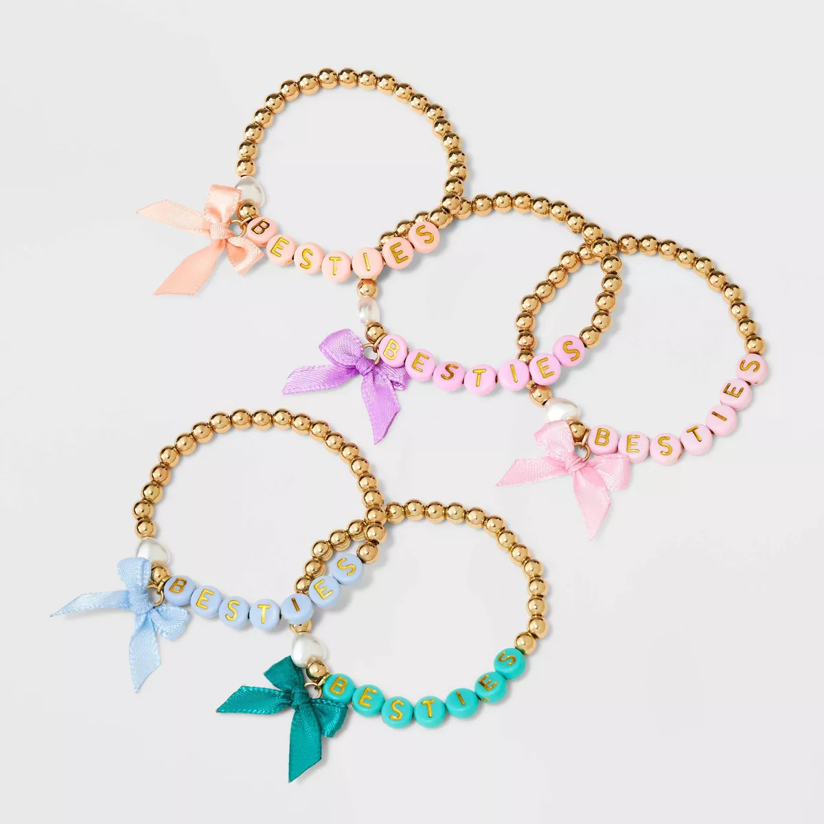 Girls' 5pk Besties with Bows Bracelet Set - Cat & Jack™ | Target