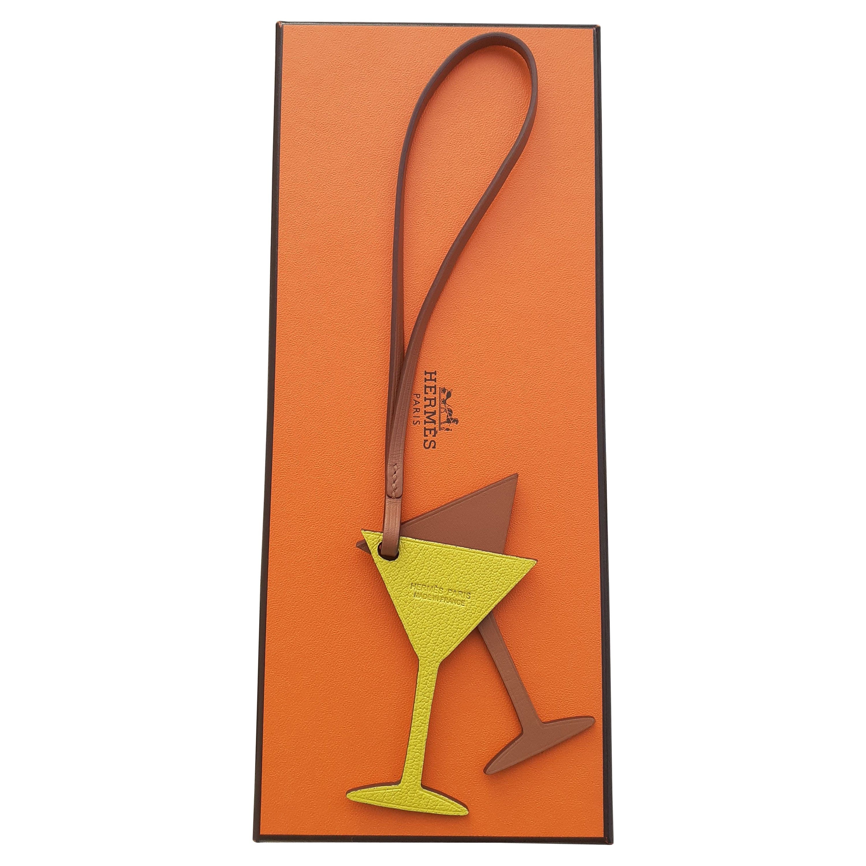 Hermès Bag Charm Martini Cocktail Glasses | 1stDibs
