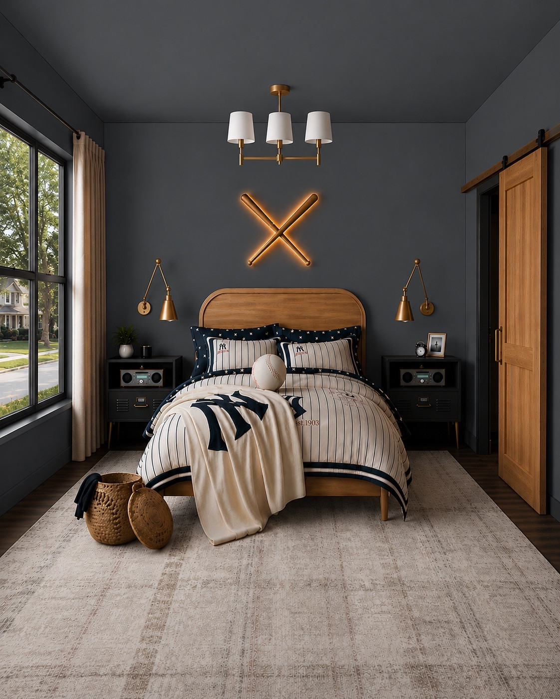 My boys are baseball obsessed and when I came across these baseball bats at pottery barn, I knew I had to create a room around it!

#LTKkids #LTKhome #LTKstyletip