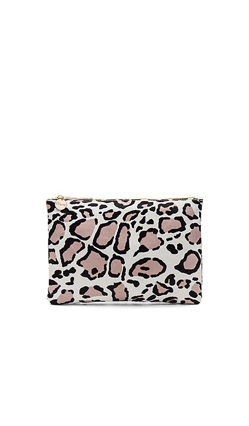 Clare V. Hair On Flat Clutch in Beige. | Revolve Clothing