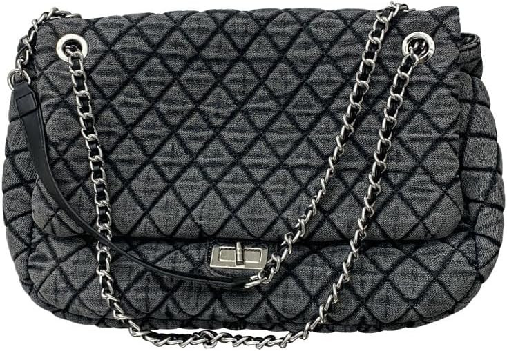 SsgdmnQ Women's Grey Casual Diamond Checker Denim Retro Fashion One Shoulder Handbag | Amazon (US)