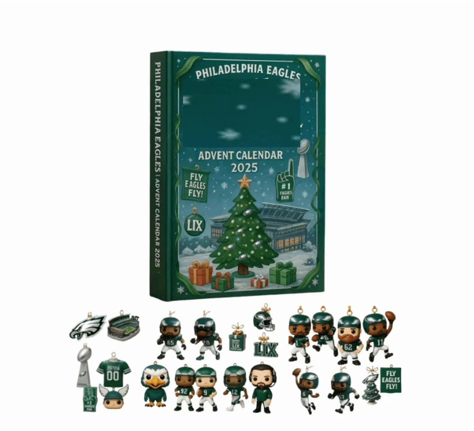 2025 Eagle Advent Calendar 2025 · 24 Day Countdown with Mini Collectible Player Figures, Stadium... | Walmart (US)