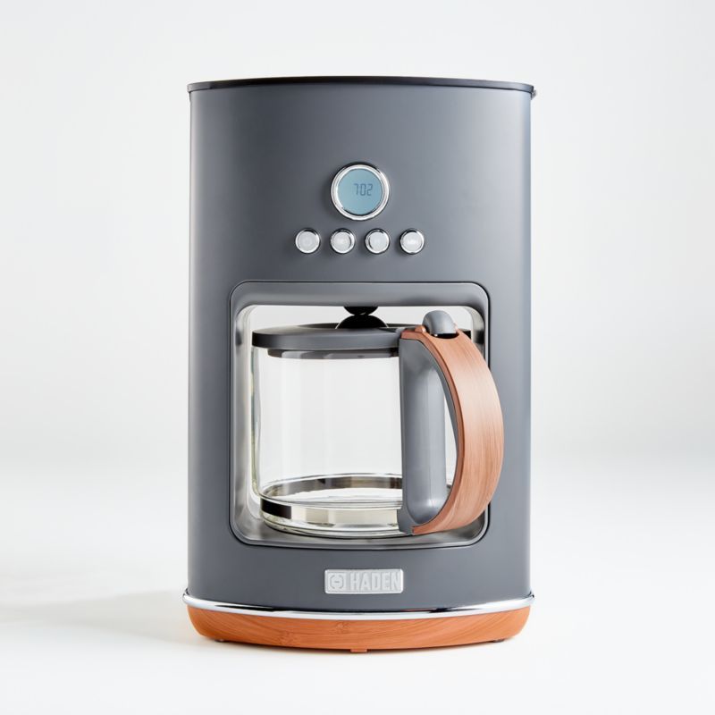 HADEN Dorchester Ultra Pebble Grey 10-Cup Programmable Drip Coffee Maker + Reviews | Crate & Barr... | Crate & Barrel
