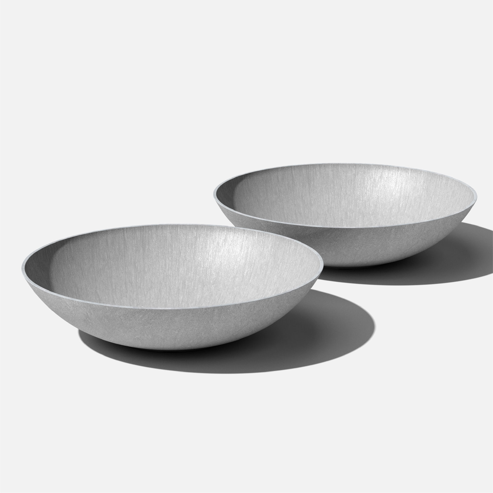 Veradek 32" x 32" x 6" Bowl Gray Polyethylene Plant Planter (2 Pack) - Walmart.com | Walmart (US)
