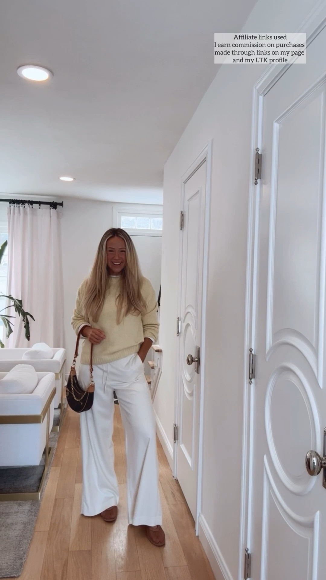 Elevated casual outfit spring 

Amazon mesh flats
Drawstring pants cream
Oversized sweater yellow