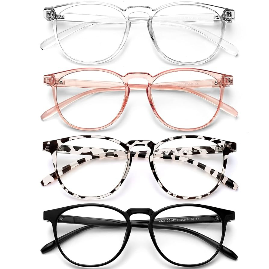 Blue Light Blocking Glasses for women/men - 4Pack Computer Reading/Gaming/TV/Phones Glasses Anti ... | Amazon (US)