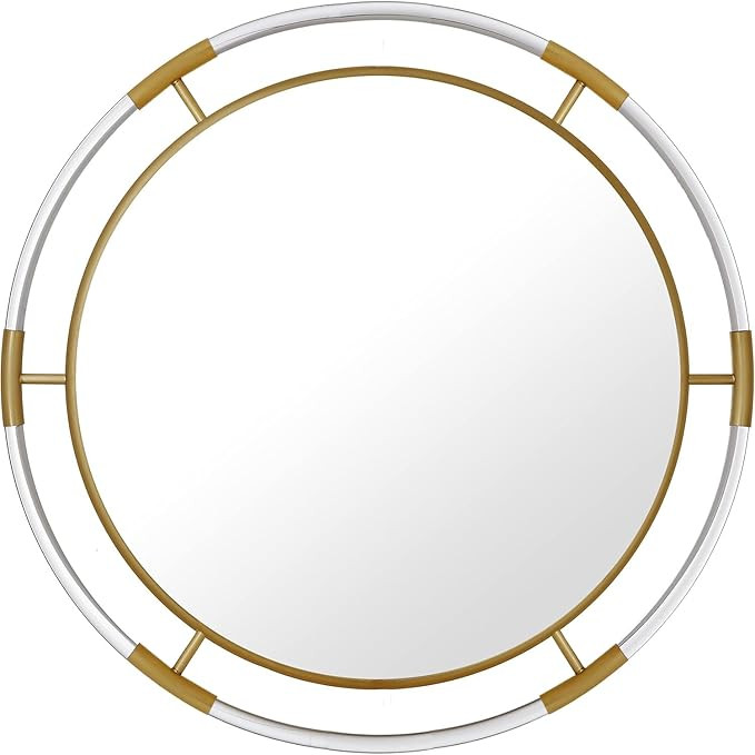 Chende 34'' Gold Circle Mirror for Bathroom, Large Round Mirror with Acrylic Frame, Elegant Gold ... | Amazon (US)