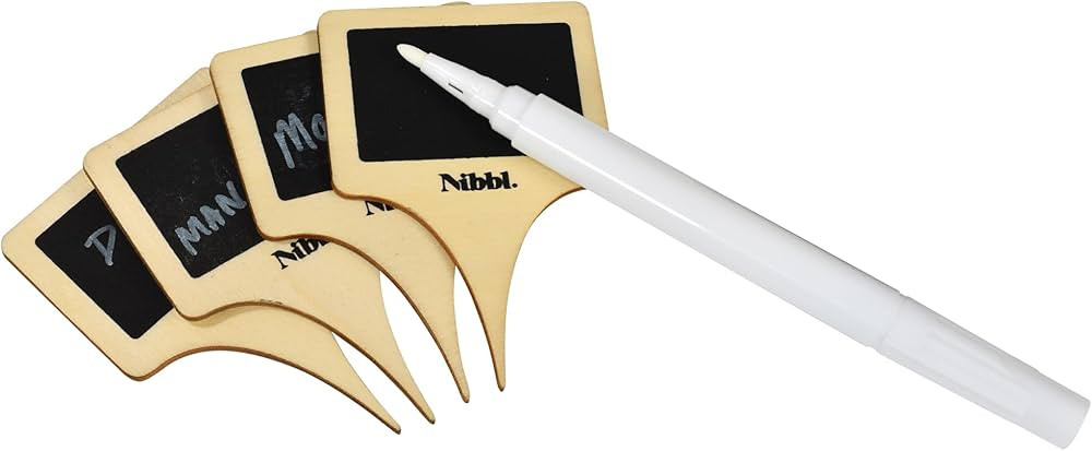 R&M Wood and Chalkboard Cheese Marker Signs with Chalk Pen – 4-Piece Set | Amazon (US)