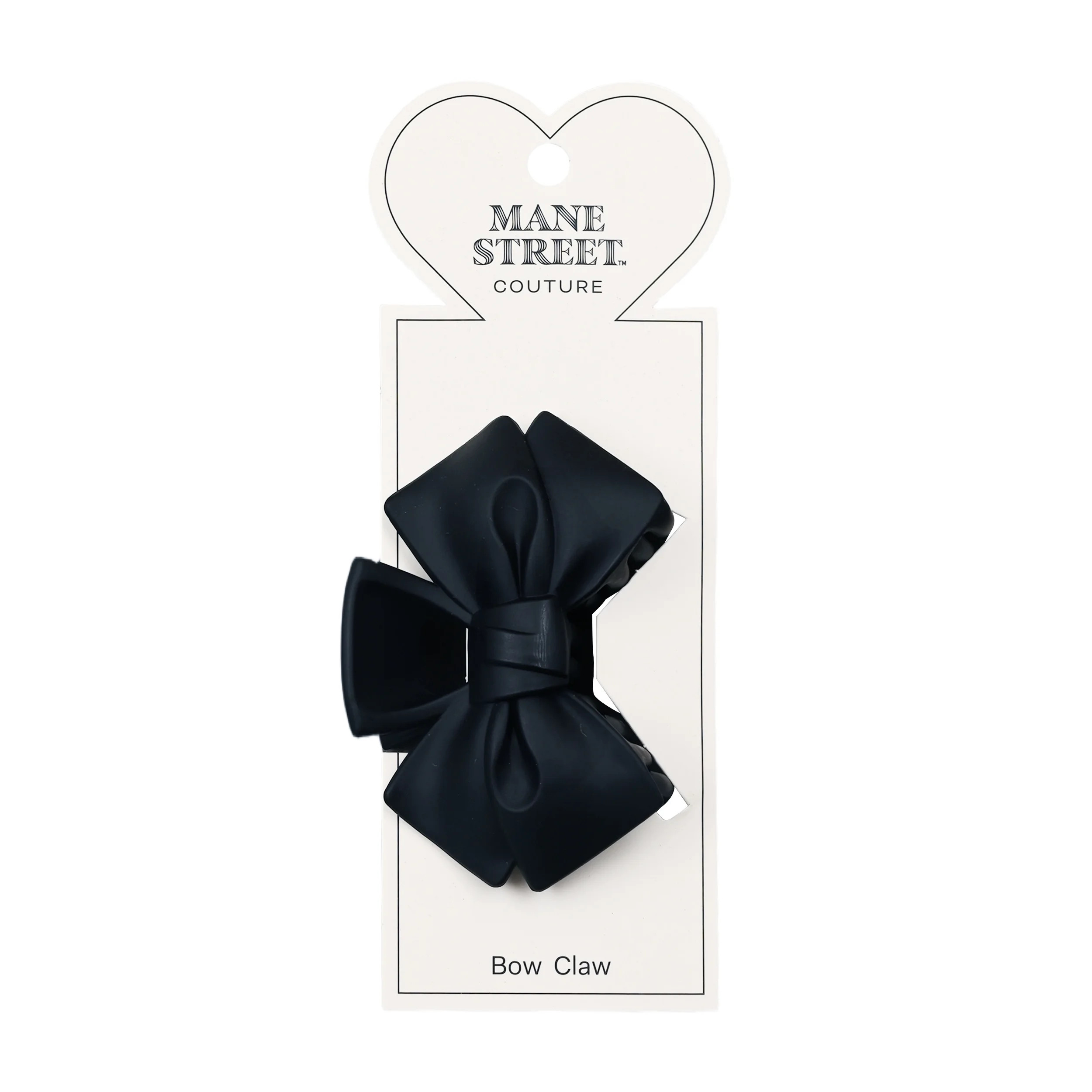 Mane Street Couture Classic Matte Black Bow Hair Claw Clip | Walmart (US)