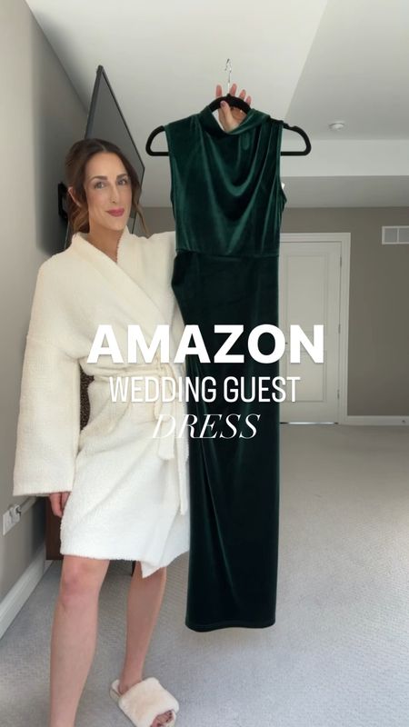 I love this amazon wedding guest dress so much! Perfect for any wedding you have this fall or winter. I am 5’4.5 and in the small! 
Wedding guest dress, cocktail dresses, formal dresses 

#LTKstyletip #LTKwedding #LTKfindsunder50
