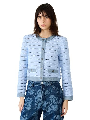 Steve Madden Apparel Casette Cardigan, Powder Blue, M | Amazon (US)