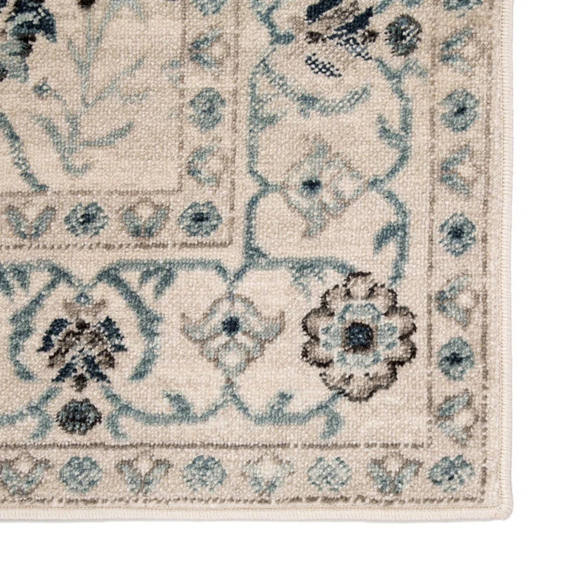 Wade Oriental Ivory/Blue Area Rug | Wayfair North America