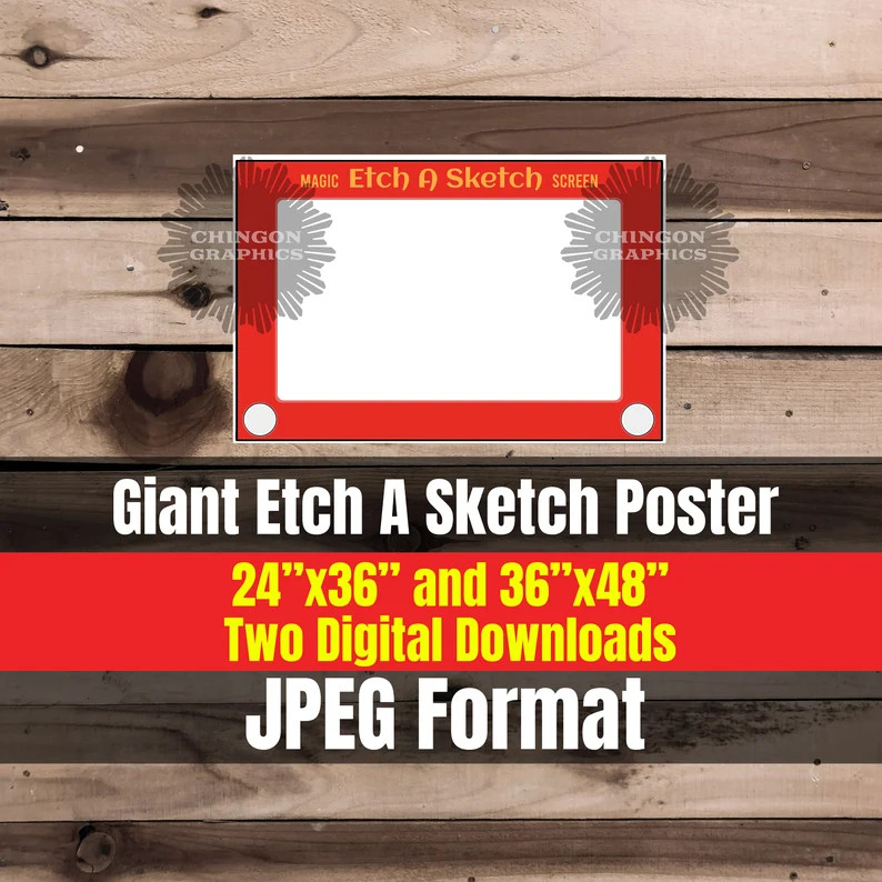 Two Giant Etch A Sketch Posters JPEG digital download, photo prop, Toy Story birthday party sign,... | Etsy (US)