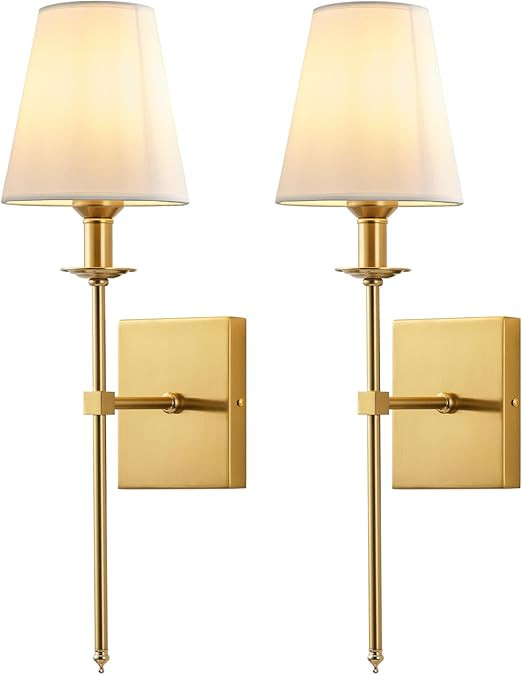 GoYeel Gold Wall Sconce Set of Two, Modern Vanity Sconce 2 Pack Rustic Industrial Wall Lamp Bathr... | Amazon (CA)