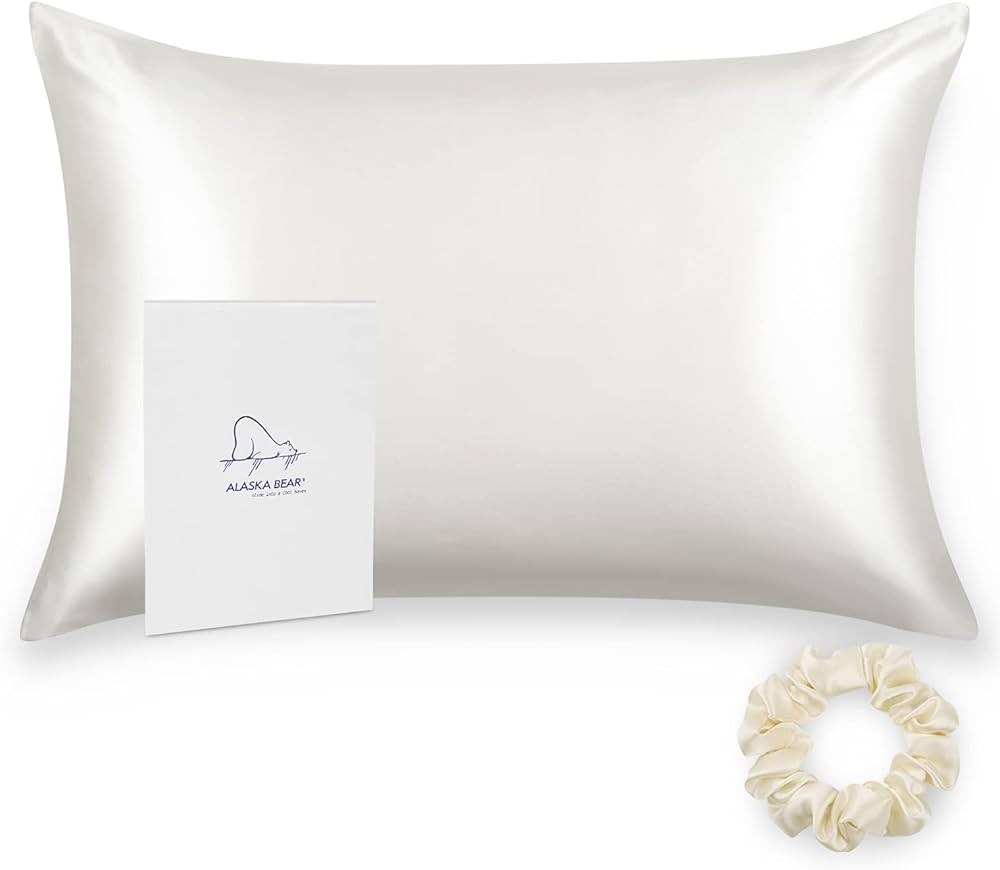 ALASKA BEAR Silk Pillowcase for Hair and Skin, 100% Mulberry Silk Pillow Cases Queen Size for Bea... | Amazon (US)