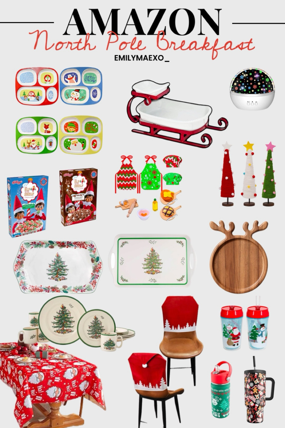 Elf on the shelf idea - arriving with North Pole Breakfast! Decorate your breakfast table and set out these gorgeous Christmas dishes and Christmas serving trays  

#LTKSeasonal #LTKCyberWeek #LTKHoliday