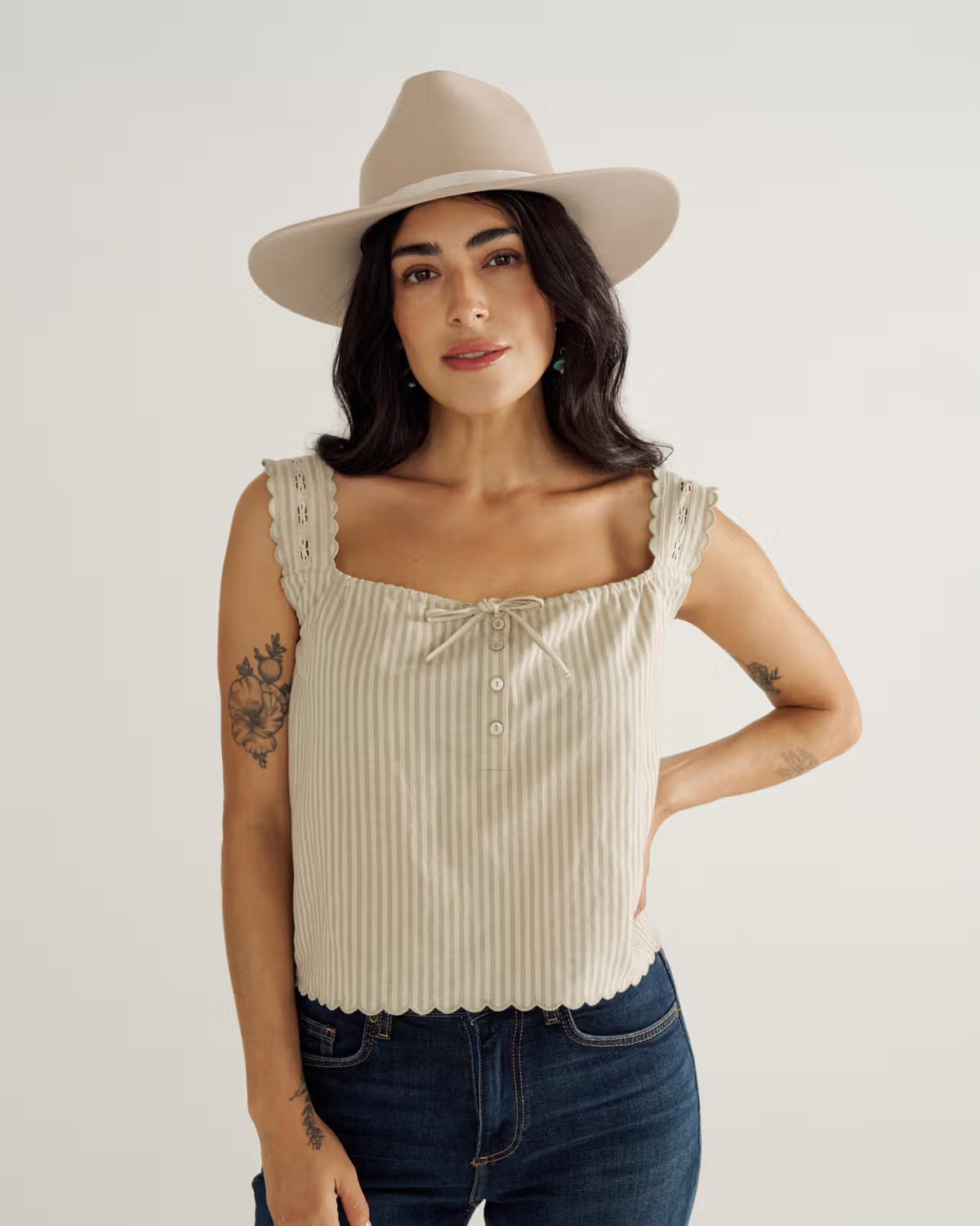 Women's Linen Artisanal Tank | Tecovas | Tecovas