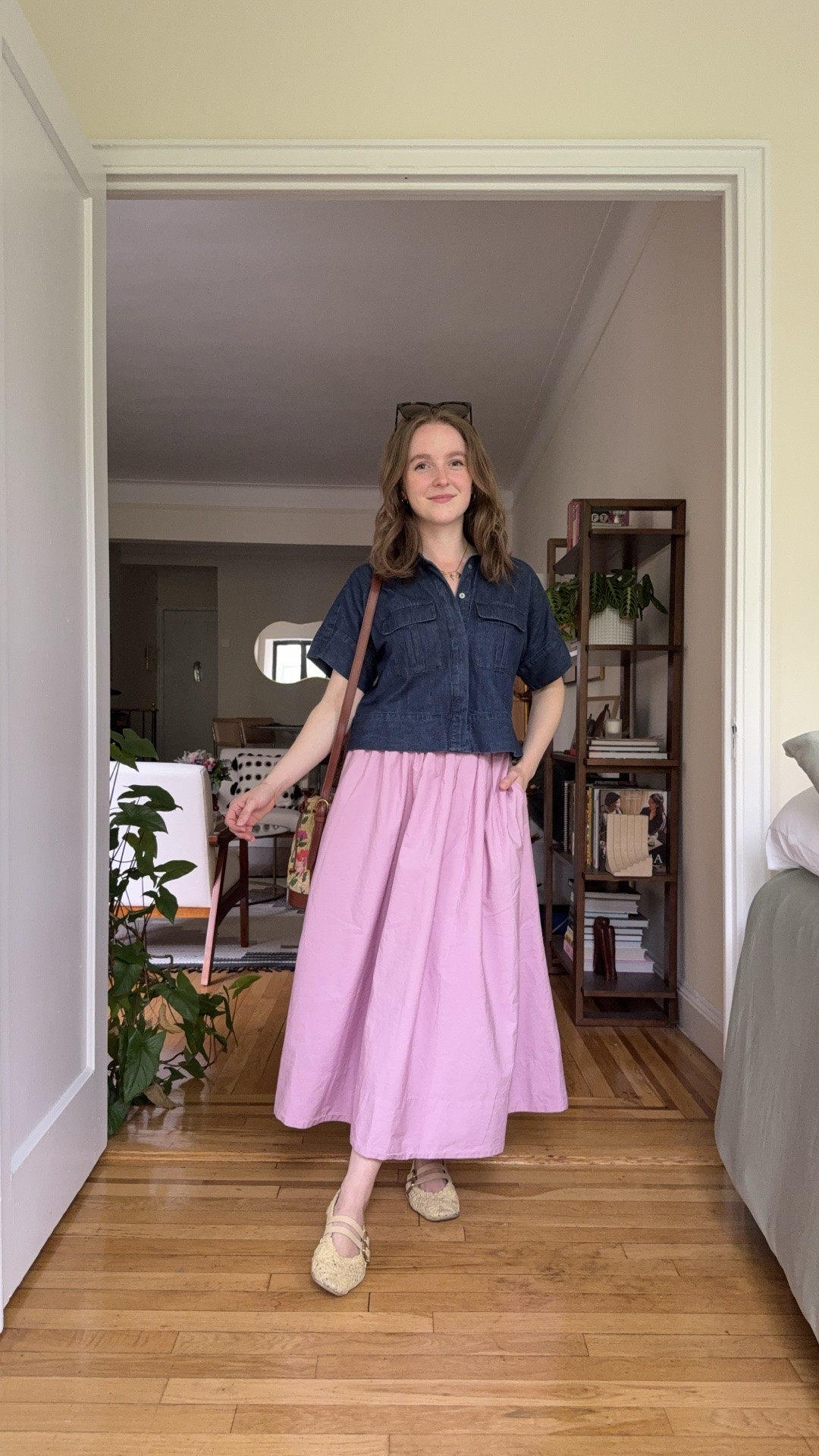 Cotton skirt outfit for spring. Lined & elastic waist wearing xs. Also has pockets

#LTKSeasonal