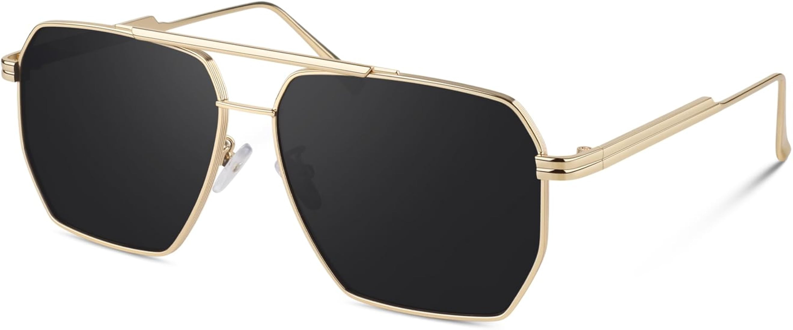 Sunier Polarized Sunglasses Womens Trendy Oversized Square Retro Women's Shades Vintage Metal Sun... | Amazon (US)