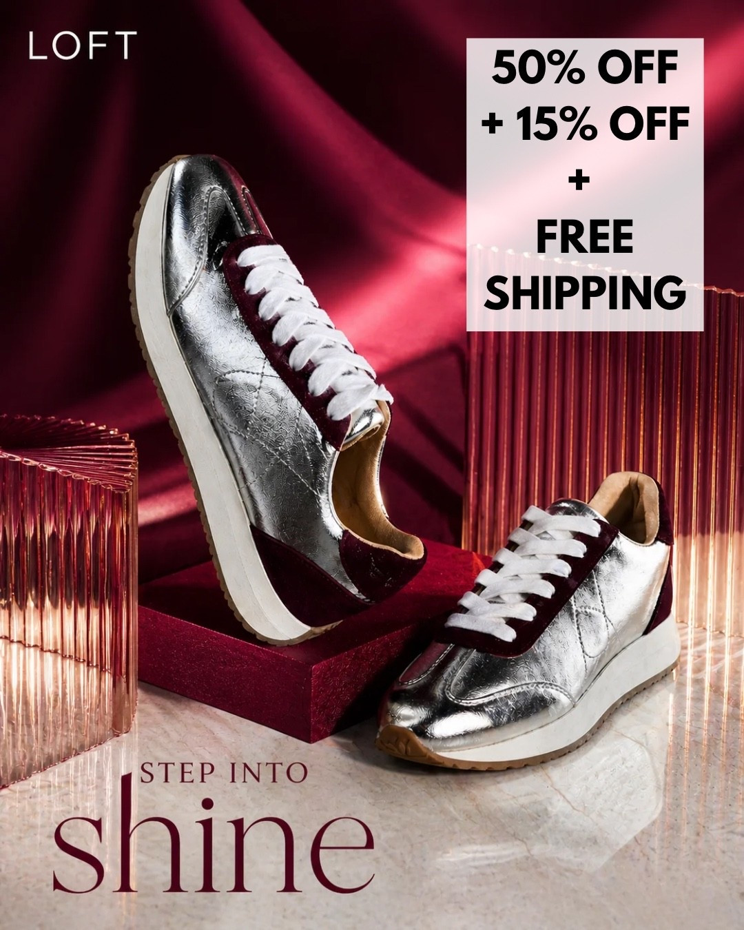 ‼️ SALE at LOFT ‼️50% OFF your favorite items!! Plus an additional 15% OFF!!  And enjoy FREE Shipping on ALL orders!!Mix and Match!! They also sell Petite sizing
Pair these Sneakers with Burgundy Sweats!!! 

#LTKootd #LTKSaleAlert 
#LTKgrwm #LTKSwim #LTKPetite
https://liketk.it/6gCiP