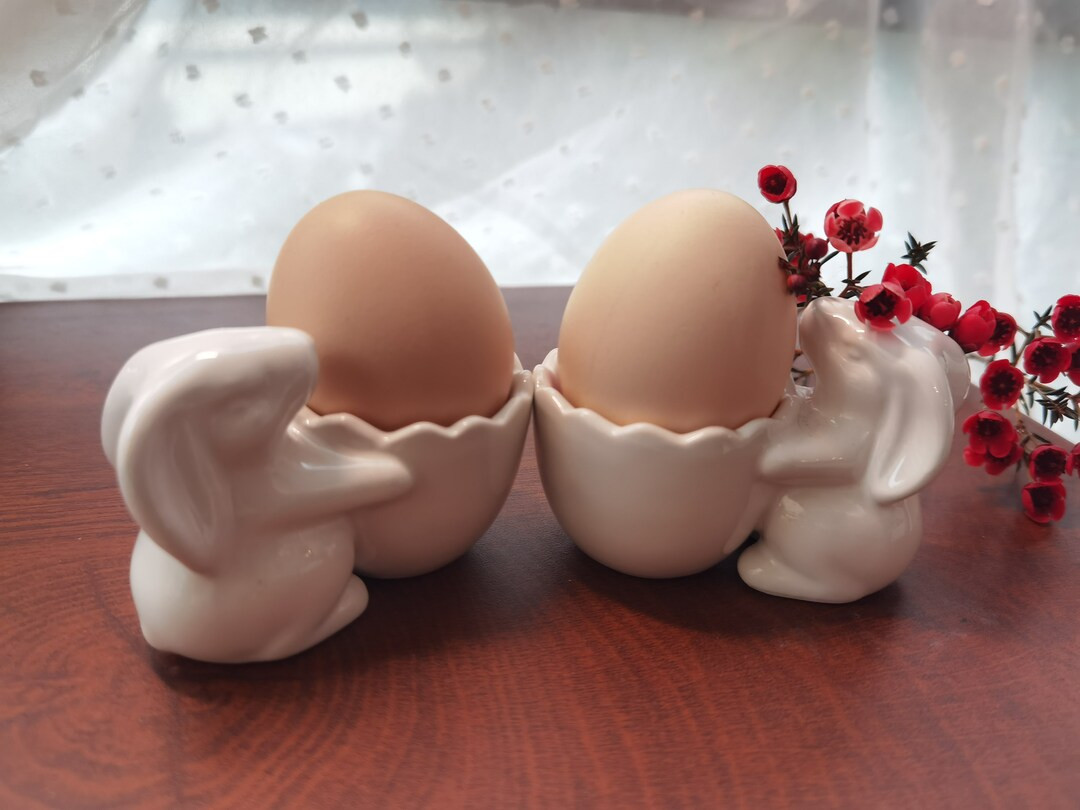 Cute Bunny Egg Cup Soft Boiled Egg Server Ceramic Rabbit Egg Cup Easter Gifts-Gift Pack | Etsy (US)
