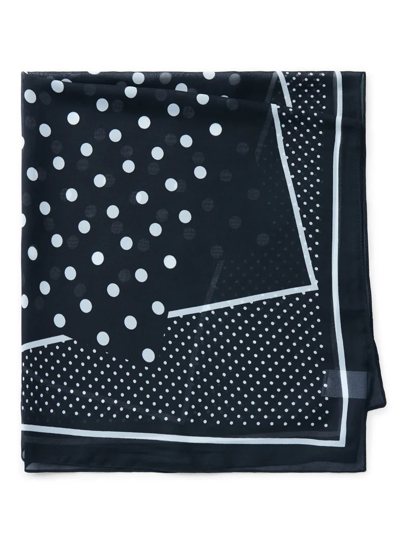 Time and Tru Women's Geometric Polka Dot Scarf for Adults | Walmart (US)