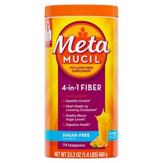Metamucil, 4-in-1 Psyllium Fiber Supplement Powder, Sugar Free, Orange, 23.3 OZ | CVS Health