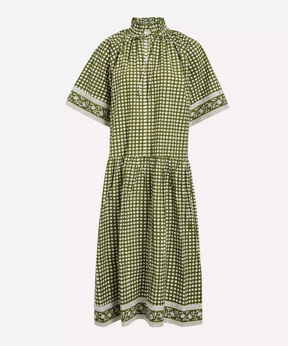 SZ Blockprints | Yuva Dress in Moss | Beau & Ro