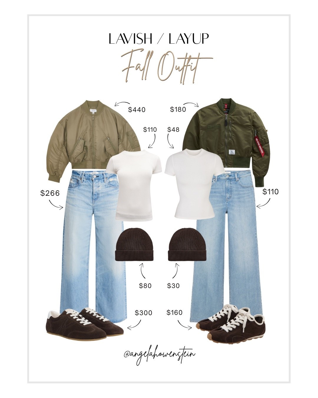 Bomber jackets + wide-leg denim = fall’s coolest uniform. Whether you go lavish or layup, the look is effortless, timeless, and ready for everyday wear. Which one’s your pick?

#FallStyle #SaveOrSplurge #BomberJacketStyle #WideLegDenim #CasualChic #EverydayOutfits #MinimalStyle #FallWardrobe #StreetStyleInspo #LTKFinds



#LTKShoeCrush #LTKSeasonal #LTKStyleTip