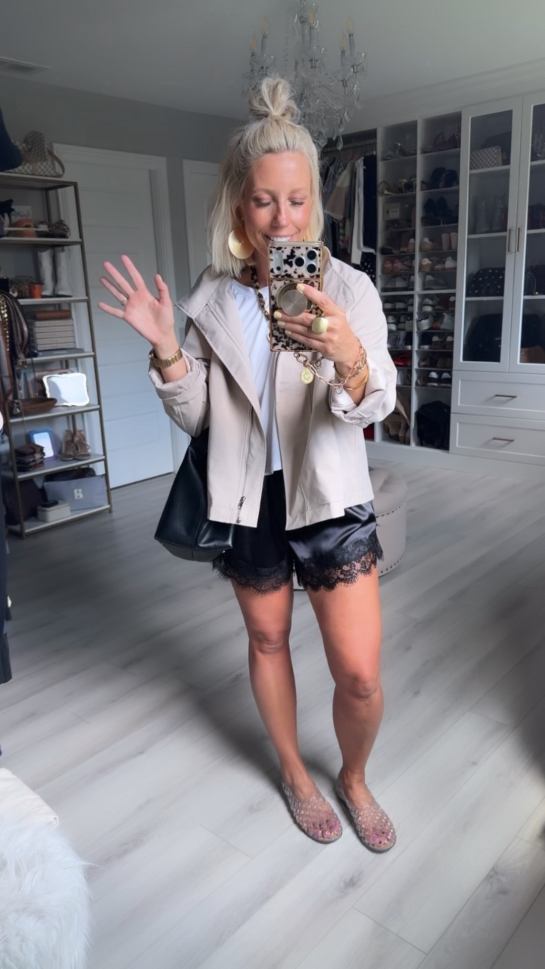 Jacket and tee small
Shorts medium
Shoes TTS

#LTKSaleAlert #LTKootd #LTKmomlife