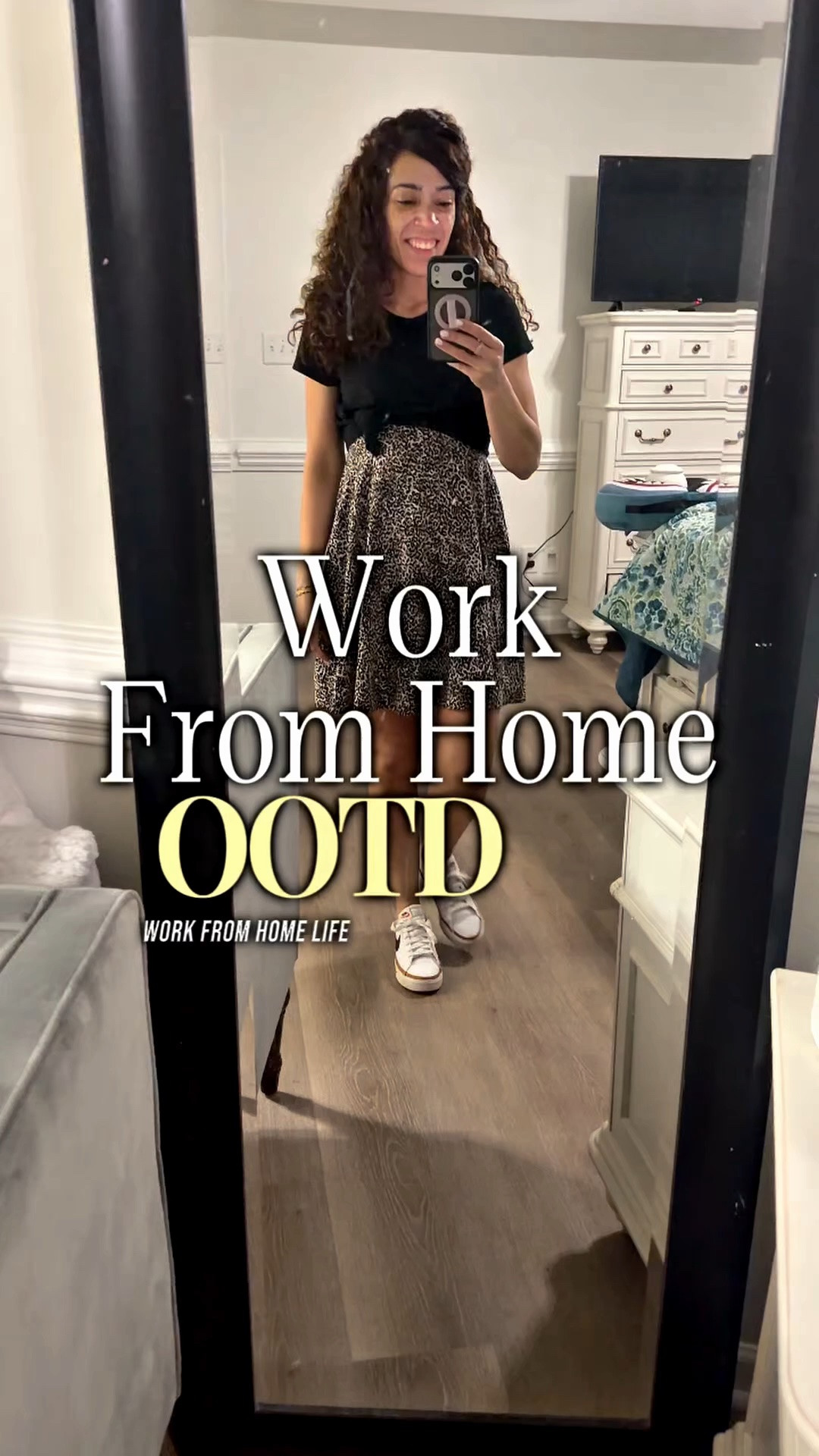 This is my work-from-home outfit reveal. 
I layered my leopard dress with a plain black tshirt  and @Nike US   court legacy sneakeda for a comfy chic vibe. 
Tell me what you think! 💭 🐆🖤

Work from home outfit • WFH OOTD • leopard dress outfit • comfy chic • casual outfit ideas • outfit reveal • black tee and dress • WFH • outfit of the day • fit of the day  Nike Women 
 
#fitoftheday #outfitinspo #OOTD #ootdinspo #workfromhome

#LTKootd #LTKgrwm #LTKdayinmylife