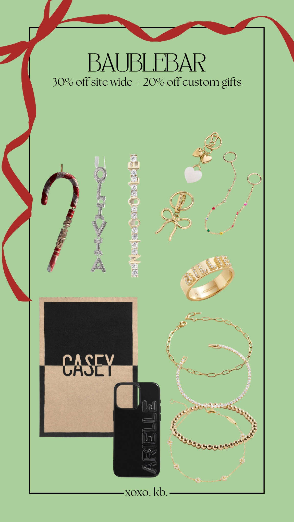 baublebar // black friday // sales // gift guide // personalization // cyber week // holiday // blankets // phone case // bracelets // ornaments // bag charm // girls // teenageres // woman // coworker // friend // style // fashion // jewelry 

 #LTKCyberWeek #LTKGiftGuide #LTKSaleAlert