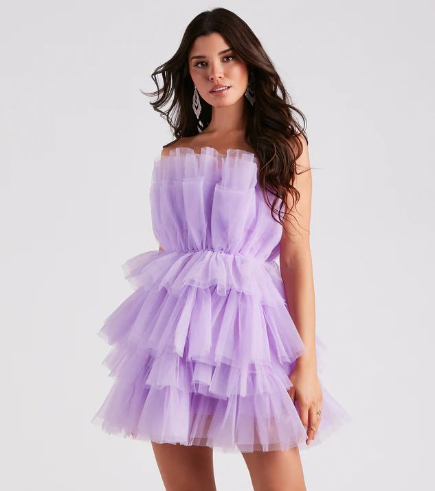 Kayla Tulle Short Party Dress | Windsor Stores