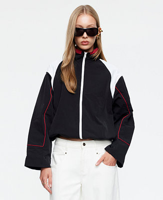 Women's Shoreline Windbreaker High Neck Jacket | Macy's