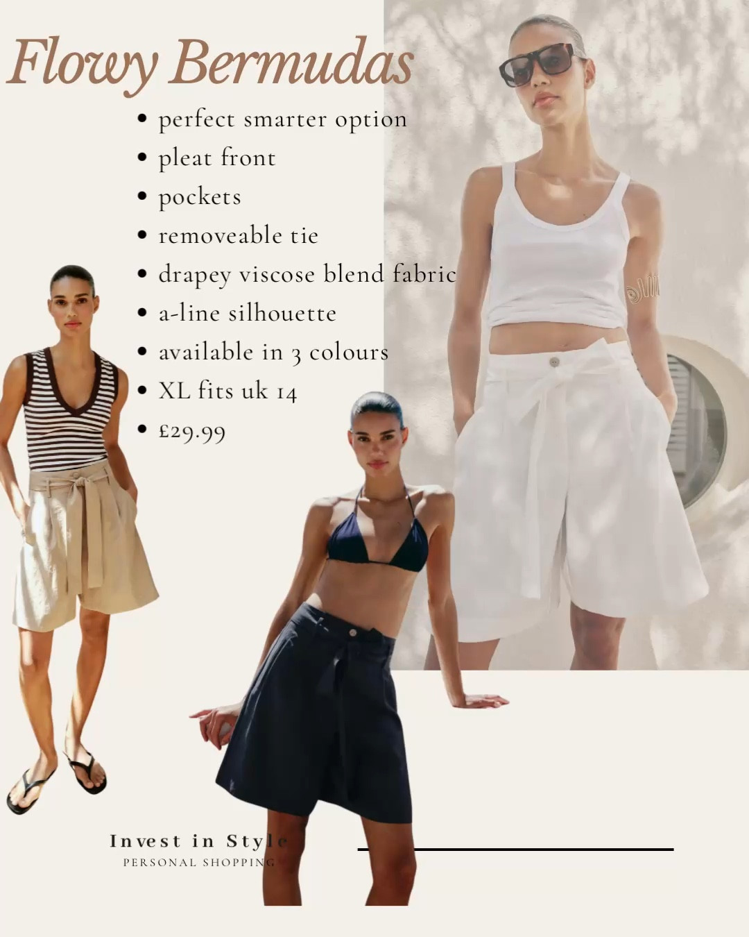 A lovely flowing longer line short - a great smarter option 
I am wearing the XL fits a U.K. 14 with a touch of room

#LTKsummer #LTKmidsize #LTKtravel
