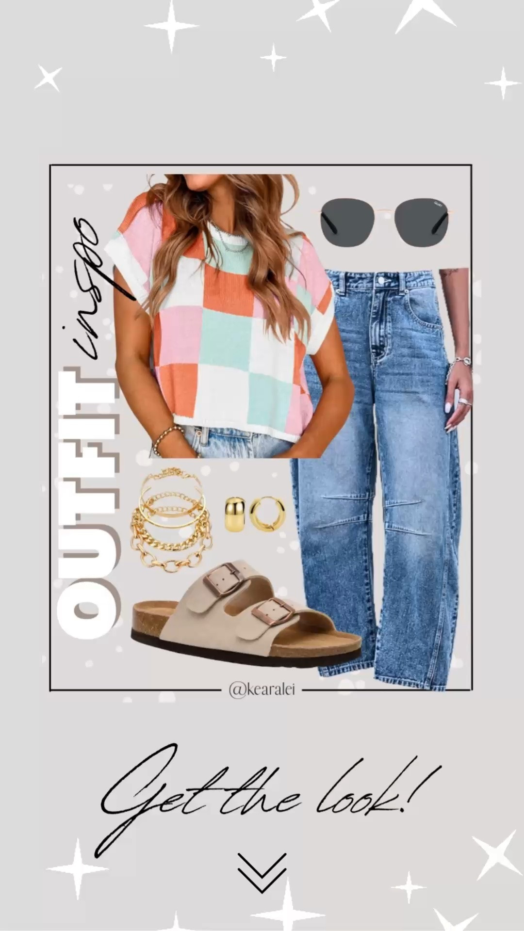 Summer outfits back to school outfits fall outfit women casual outfits Free People inspired outfit looks for less Amazon fashion affordable outfits pink orange blue checkers shirt checkered top knit top short sleeve sweater with high rise barrel leg wide leg jeans baggy denim medium blue jeans tan suede leather Birkenstock sandals slides lookalike cork sole  shoes boho outfit teenage girl outfit teenage girl gift guide casual mom outfit momiform business casual teacher outfit teaching workwear office work wear outfits || #freepeople #boho #amazon #fashion #summer
.
.
deals sales sale alert Amazon fashion, teacher outfits, business casual, casual outfits, neutrals, street style, Midi skirt, Maxi Dress, Swimsuit, Bikini, Travel, skinny Jeans, Puffer Jackets, Concert Outfits, Cocktail Dresses, Sweater dress, Sweaters, cardigans Fleece Pullovers, hoodies, button-downs, Oversized Sweatshirts, Jeans, High Waisted Leggings, dresses, joggers, fall Fashion, winter fashion, leather jacket, Sherpa jackets, Deals, shacket, Plaid Shirt Jackets, apple watch bands, lounge set, Date Night Outfits, Vacation outfits, Mom jeans, shorts, sunglasses, Disney outfits, Romper, jumpsuit, Airport outfits, biker shorts, Weekender bag, plus size fashion, Stanley cup tumbler, boots booties tall over the knee, ankle boots, Chelsea boots, combat boots, pointed toe, chunky sole, heel, high heels, mules, clogs, sneakers, slip on shoes, Nike, adidas, vans, dr. marten’s, ugg slippers, golden goose, sandals, high heels, loafers, Birkenstocks

#LTKootd #LTKSeasonal #LTKSaleAlert