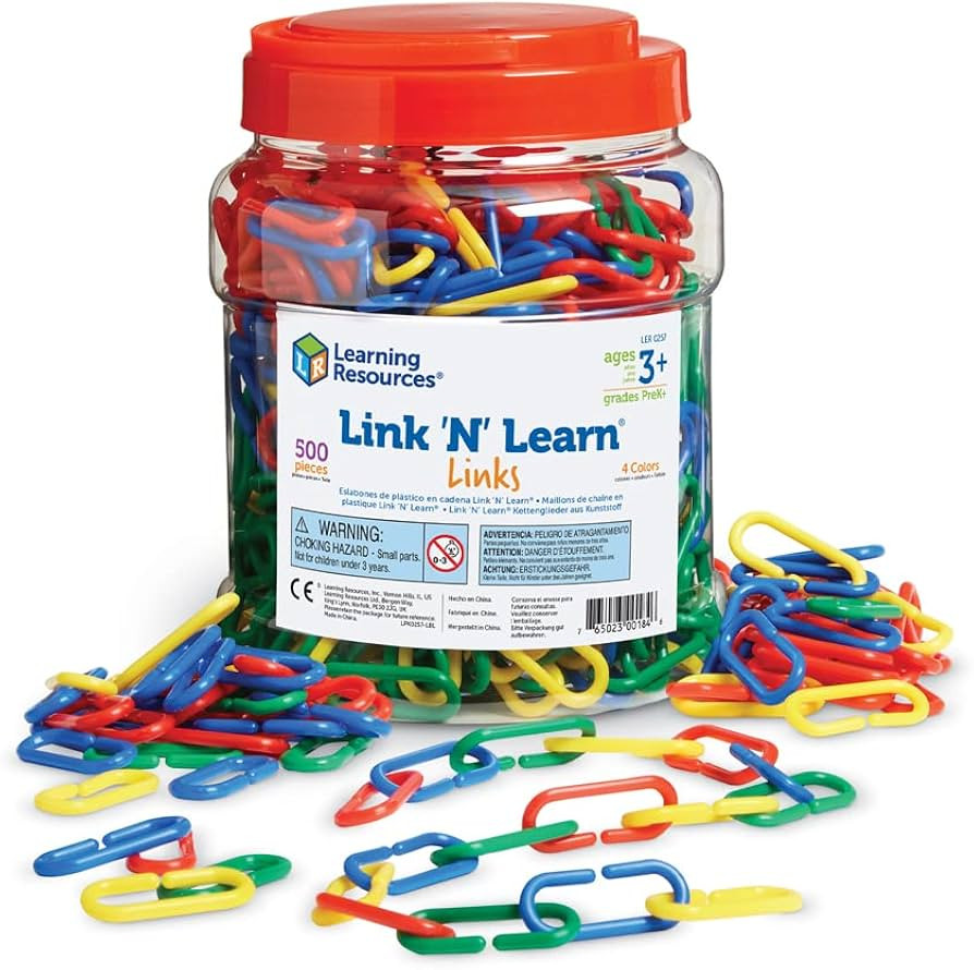 Learning Resources Link 'N' Learn Links - 500 Pieces, Ages 3+, Preschool Supplies, Toddler Toys, ... | Amazon (US)