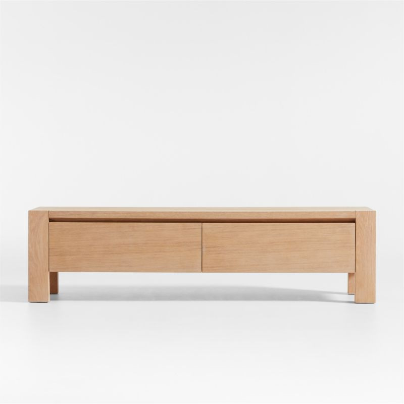 Terra Natural White Oak Wood Storage Bench + Reviews | Crate & Barrel | Crate & Barrel