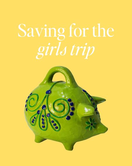 Fun vintage piggy bank. Perfect for that fun money and that trip Palm Springs or Palm Beach. 

#vintage #chairish #palmbeachchic #midcentury #moderncoadtal #partyideas
#bachelorette #homedecor #sixties

#LTKParties #LTKGiftGuide #LTKHome