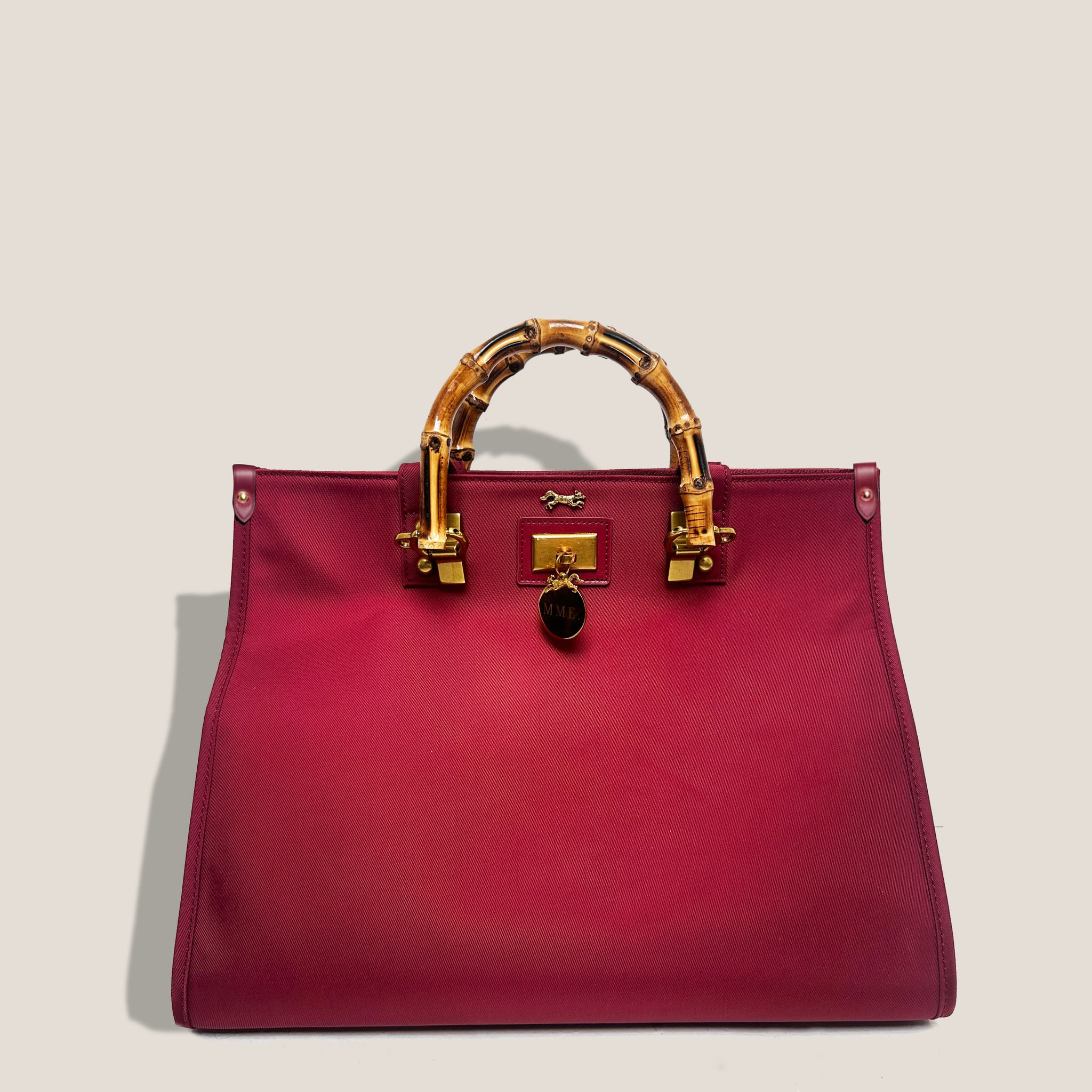 MME. ASTRUD TOTE - SATIN NYLON BURGUNDY | MME.MINK