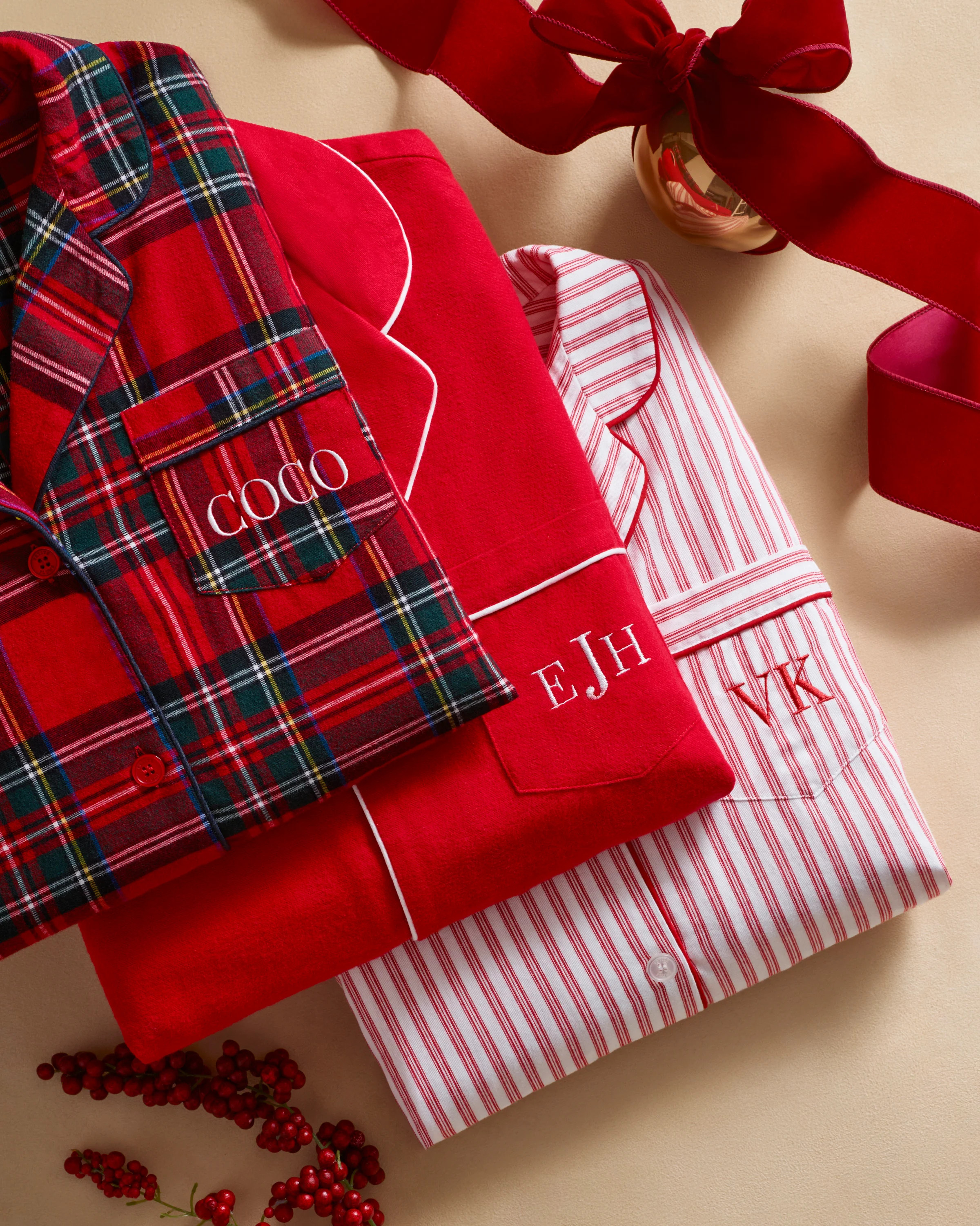 Women's Brushed Twill Pajama Set in Imperial Tartan | Petite Plume