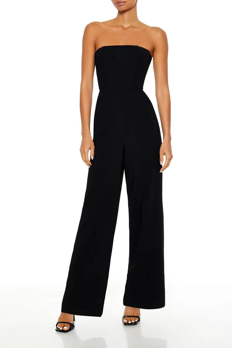 Lace-Up Strapless Jumpsuit | Forever 21