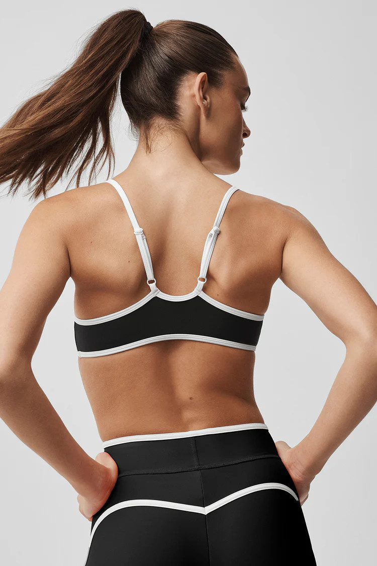 Airlift Charger Bra - Black/White | Alo Yoga